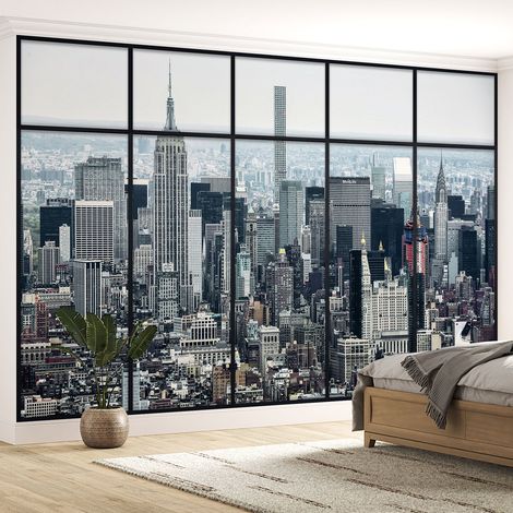 Papier peint panoramique Trompe l'oeil Verrière - New york - 390 cm x 247 cm (1/5)