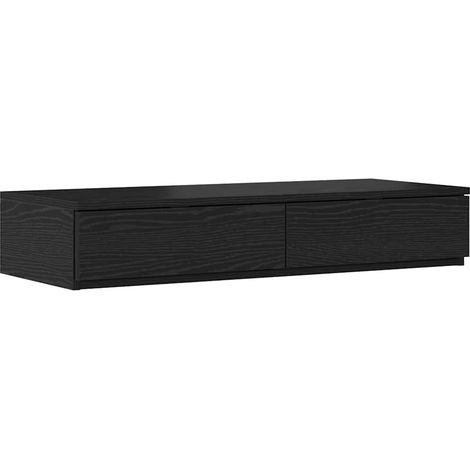 Maison Exclusive - Cassetti per letto con cassetto Rovere Nero 90 x 36,5 x 16,5 cm