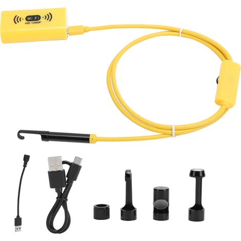 Endoscope WiFi 8mm HD 1200P IP68 Etanche pour iOS Android, Caméra d'Inspection Sans Fil 1m/3.3ft (1/5)