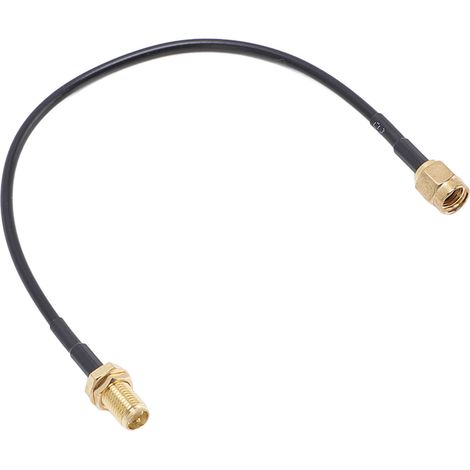 Câble coaxial RG174 à faible perte, 15 cm, plaqué or, connecteurs SMA mâle et SMA femelle, rallonge d'antenne à faible perte. (1/5)