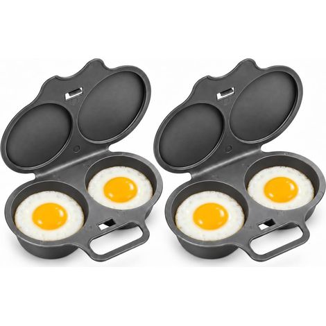 Cuiseur Oeuf Micro-ondes, 2 Cavités Microondes Appareil Oeufs Pochés (2-Grise, TAILLE UNIQUE) (1/5)