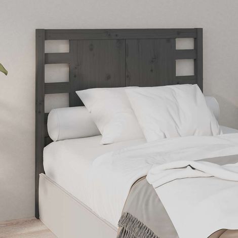 vidaXL Cabecero madera maciza de pino gris 81x4x100 cm (1/5)