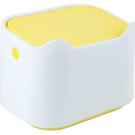 Poubelle de bureau portable (Jaune + Blanc)-Fei Yu