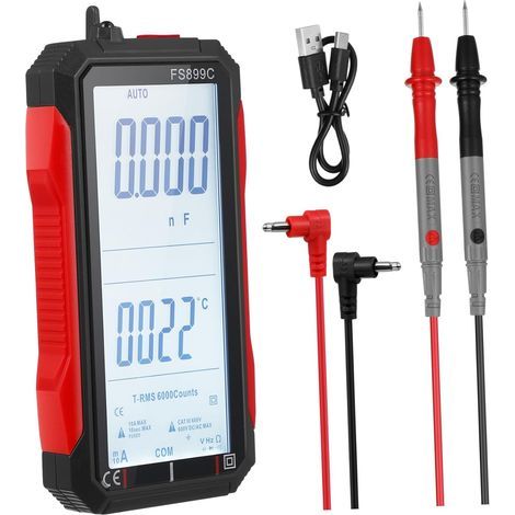 Stiftförmiges Multimeter, Amperemessung, Digitalmultimeter, Kfz-Digitalmultimeter, Amperemeter-Tester, eingebauter Lithium-Akku, Elektronik (1/5)