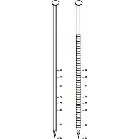 2 200 pointes annelées galvanisées en bande collée 34° D. 2,8 x 55 mm - 34280556 Alsafix