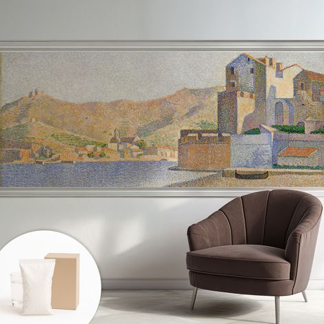 Papier peint intissé avec imprimé pour cuisine facile à appliquer pour mur pour salon a motif - Colle incluse gratuite Port d'été 250x104 cm (1/5)