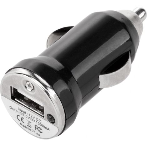 BeMatik - Chargeur allume cigare de voiture. Alimentation 12/24 VDC avec 1 port USB type A 1A (1/5)