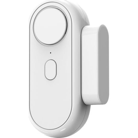 Détecteur de vibrations 2 en 1 et sirène d'alarme intelligente pour porte et fenêtre, sensibilité et volume réglables, alarme de sécurité sans fil 120 dB (1 capteur de vibration et de porte)