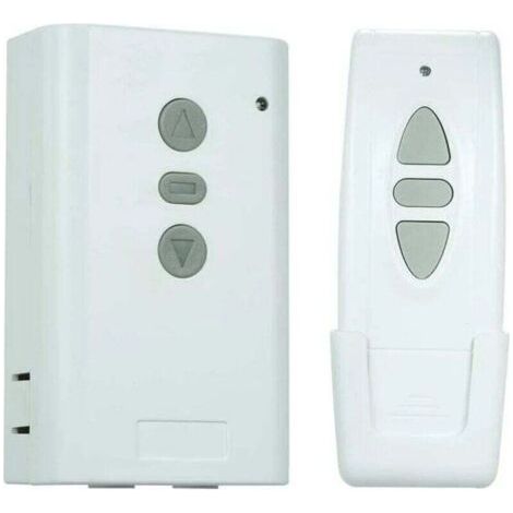 BUNTHAUS PA Drahtloser Fernbedienungsschalter, AC220V 433MHz-Empfänger, Lerntyp-Controller, Bidirektionaler 3-Tasten-HF-Sender, Fernbedienung für Vorhang-Controller-Set (1/4)