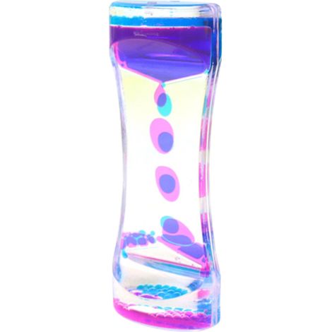 Bulle de Relaxation Timer Liquid Motion Bulle Colorée Timer Anti-Stress Jouets Sensoriels pour Adultes et Enfants Liquide Acrylique Bleu Rose 5.2x3.2x13.2cm (1/5)