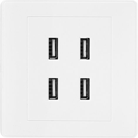 Prise Murale 4 Ports USB 5V - Chargeur Secteur pour Bureau et Maison (110-250V) (1/5)