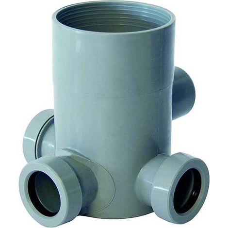 Pozzetto alto in polipropilene grigio per scarichi ad innesto : Diametro - 40/40