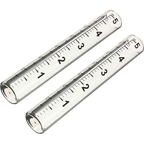 Pluviomètre de Rechange en Tube de Verre pour Table Grenouille Debout Pluviomètre Pluviomètre Extérieur en Métal Pluviomètre Perles pour Jardin, Cour, Patio, Chemin