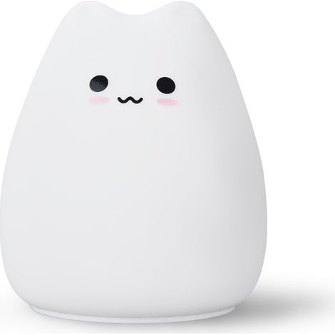 Veilleuse chat colorée en silicone, décoration de chambre à coucher, bureau, capteur tactile, cadeau de vacances pour enfants (1/5)