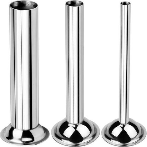 3 Poussoir à Saucisse, Acier Inoxydable, 3 Tubes, Diamètres 12/19/32 mm, Hachoir Manuel Électrique (1/3)