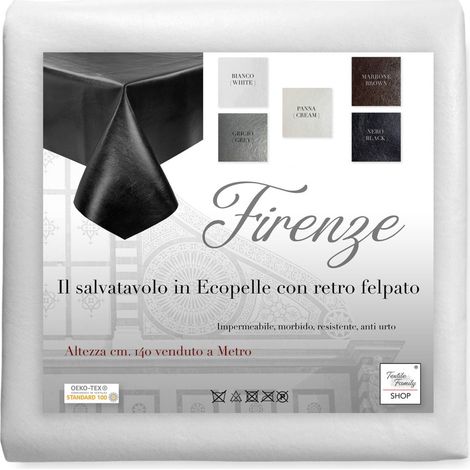 MOLLETTONE SALVAVOLO FIRENZE en IMITATION CUIR simili cuir ECO cuir hauteur cm. 140 Skai A mètre Blanc