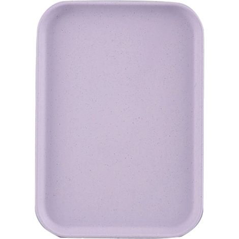 Plateau de Service Rectangulaire en Paille de Blé Style Nordique, Plateau à Thé pour Cupcakes et Fruits, Bureau Maison Restaurant Violet L (38x27cm) (1/5)