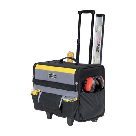 BORSA PORTAUTENSILI SU RUOTE STANLEY  18 MANICO TELESCOPICO CM 46X33 H.CM 45 197515