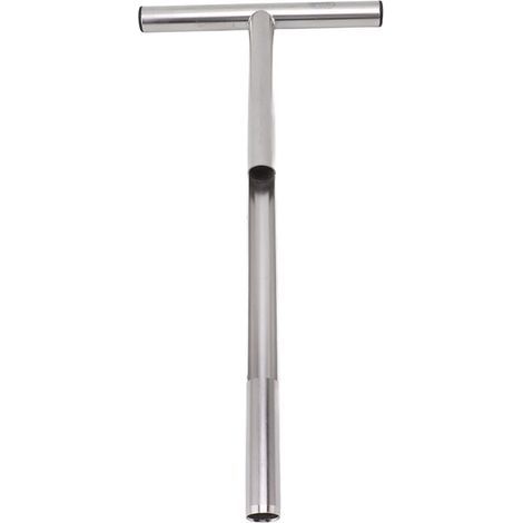 Sonde d'échantillonneur de sol 304 en acier inoxydable Protable T poignée outil d'échantillonnage de sol pour ferme jardin pelouse 21in (1/4)