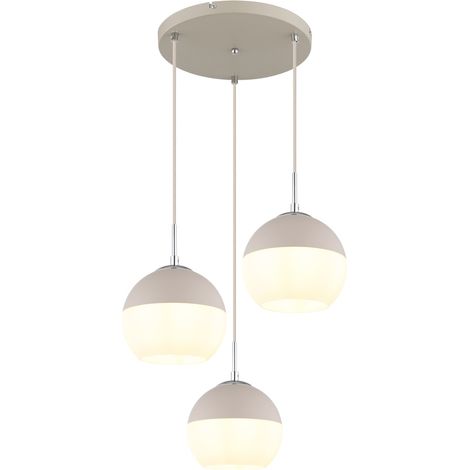 Suspension 3 lumières Ragusa rond sable brun - 15999-3HR