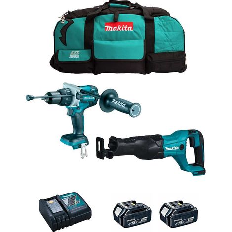 MAKITA Kit MK209 (DHP481 + DJR186 + 2 x 5,0 Ah + DC18RC + LXT600) (1/5)