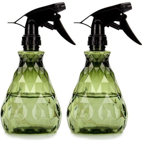 Lntyq 2 Stück 500 ml leere, wiederbefüllbare Sprühflaschen, leere Plastikwasserflaschen, Sprühflasche, Sprühflasche für Gartenpflanzen, Reinigung (Grün) (1/5)