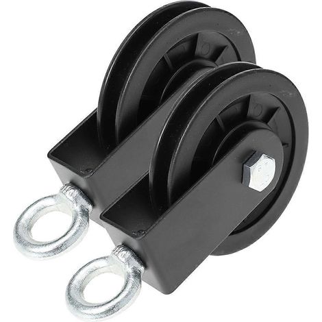 Lot de 2 poulies de rechange silencieuses pour système de poulies de musculation à monter soi-même (1/4)