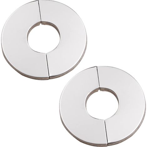 Lot de 2 couvercles de robinet en acier inoxydable chromé avec trou de 50mm