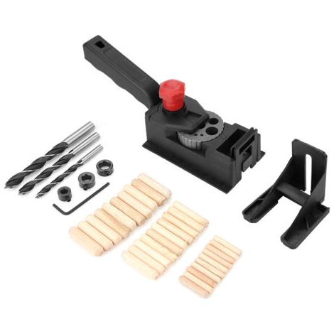Jeu de 38 goujons en bois pour perçage droit, outil de positionnement et de repérage pour le travail du bois et la menuiserie (1/5)