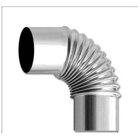Kaelt - Tuyau d'échappement en acier inoxydable Tuyau d'échappement pour chauffe-eau à gaz - diamètre 70mm, longueur 15cm, 1pc (1/4)