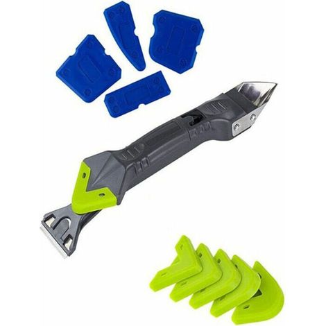 LaBlanc – Silikonfugenglätter – 5-in-1-Silikon-Fugenset, 10-teiliges 5-in-1-Silikonentferner-Set mit Edelstahl-Fugenschaber, Bodenglätter für Salz (1/5)