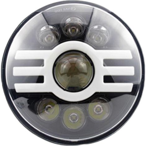 7-Zoll-LED-Scheinwerfer H4 DRL, rund, 7 Zoll, für Motorrad und Auto, 3600 lm, 65 W