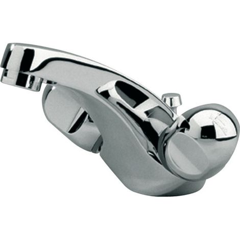 Ideal Standard Grifo de lavabo de dos mandos Alpha, con vaciador, Proy. 120mm, Altura del caño 90mm, Cromo, B2036AA