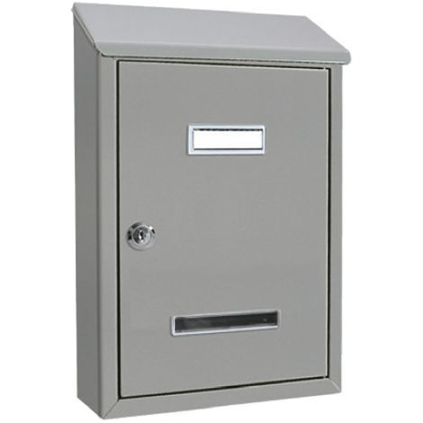 CASSETTA POSTALE 'PEONIA' cm 24,5x7,5x H.36 - grigio argento