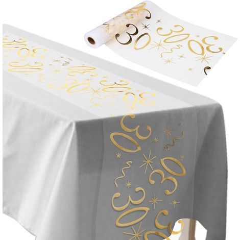 Camino de mesa para un 18 cumpleaños,28 cm x 10 m,decoración de mesa,decoración de cumpleaños,camino de mesa dorado para hombres y mujeres,18 (1/5)