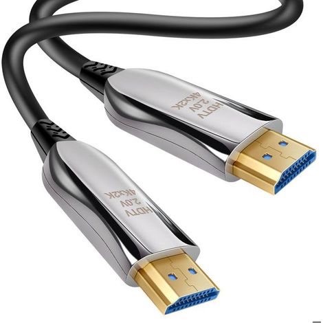Câble HDMI 2.0 - LINQ - 50m - Fibre Optique - 4K UHD - 18Gbps (1/5)