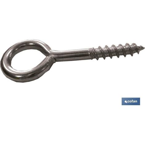 Gancho de tornillo cofan screw eye hook galvanizado resistente a la corrosión (1/2)