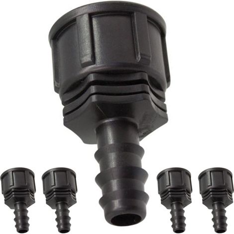 Set di 5 Collegamento filettato femmina per irrigazione a goccia 16 mm x 3/4'', rubinetto su connettore tubo da 16 mm (1/5)