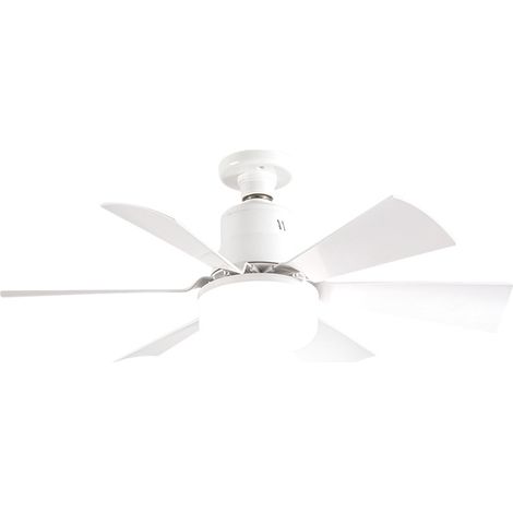Petit ventilateur de plafond LED, abat-jour plat 30W, ventilateur carré, petit ventilateur télécommandé à 6 pales(hors plafond suspendu) (1/5)