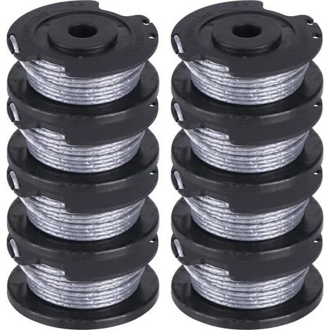 Lot de 8 bobines de fil de rechange pour débroussailleuse Bosch Art 23 26 SL 4 m x 1,65 mm (1/4)