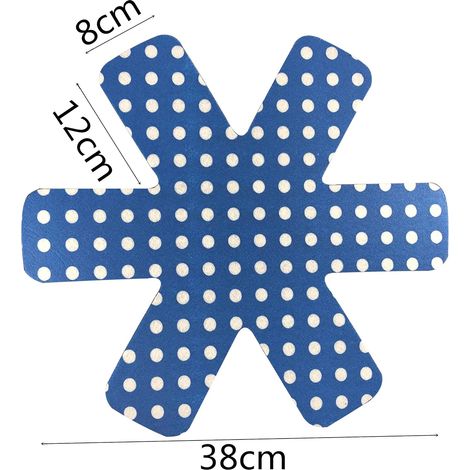 Protecteur de poêle non glissée à 6 pièces Felt pour pots, casseroles en céramique (bleu, 14,96 pouces) (1/4)