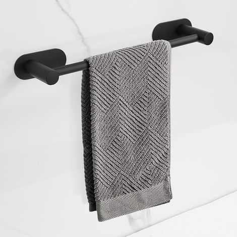 Wall Mounted Towel Rack (Black) (1/5)