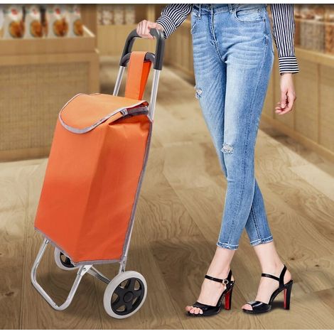 Klappbarer Einkaufswagen, Supermarkt-Wagen, Lebensmittelwagen, Multifunktions-Wagen bis zu 25 kg