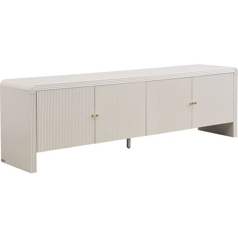 Mobile TV con 4 ante in MDF Beige e dorato - MIRENALO