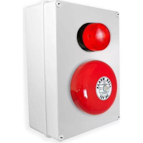 Boîtier d'alerte supplémentaire sans fil avec cloche + flash - Haute-résistance / 800m (Gamme PROTECT 800)