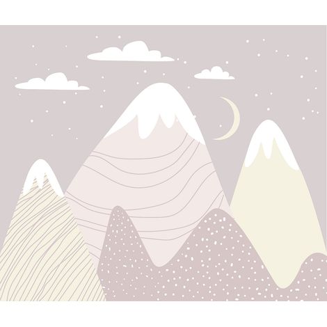 Papier peint panoramique Enfants - Montagnes - 195 cm x 165 cm (1/2)