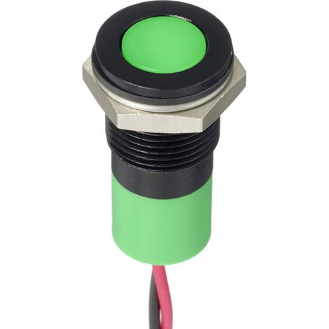 APEM Q14F3CXXG12E LED-Signalleuchte Grün  Flush      5 mcd