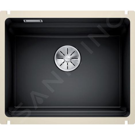 Blanco Etagon 500 - Évier en céramique, 540x456 mm, avec rails, noir 525155 (1/5)