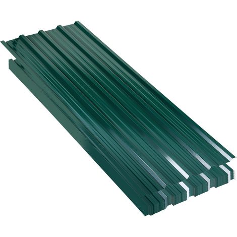 Wolketon 24er TrapezblEBh Dachplatten 0,25 mm, 129 x 46 cm, Grün, verzinkter Stahl, ca. 14 m² (1/5)