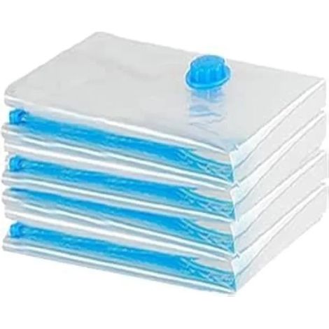 Sac sous vide vetement aspirateur - Voyages réutilisables pour matelas,Vêtements Sac rangement sous vide (4, 80x60cm) - - 4x 80x60cm (1/5)